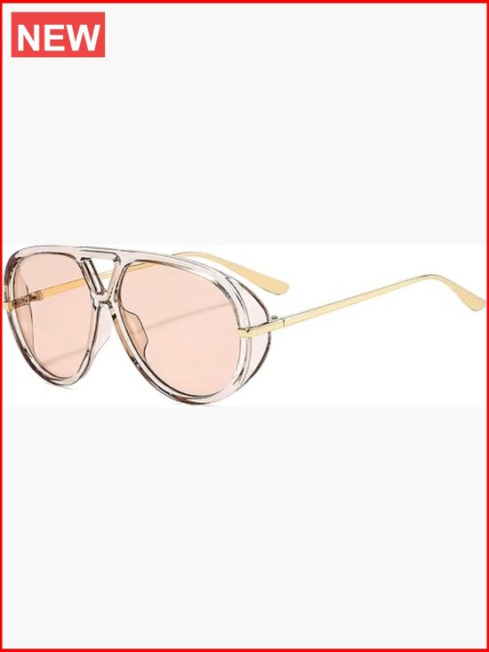 Oversized Aviator Sunglasses Retro Big Round Shield Sun Glasses Vintage main image 6